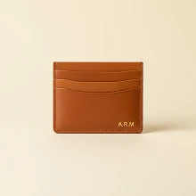 Porte-cartes en Cuir Personnalisé — Initiales & Marquage à Chaud